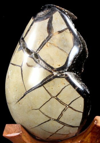 Septarian Dragon Egg Geode - Crystal Filled #37302